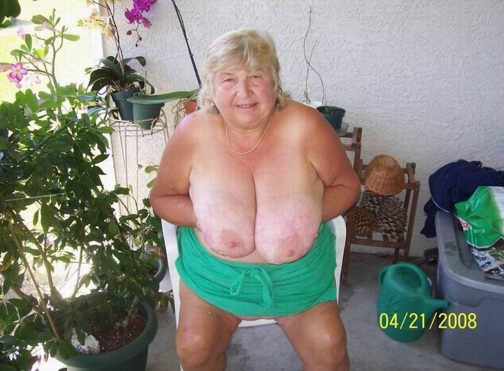 granny with huge boobs showing off #77195475