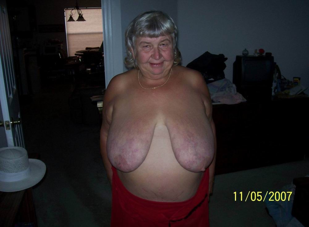 granny with huge boobs showing off #77195479