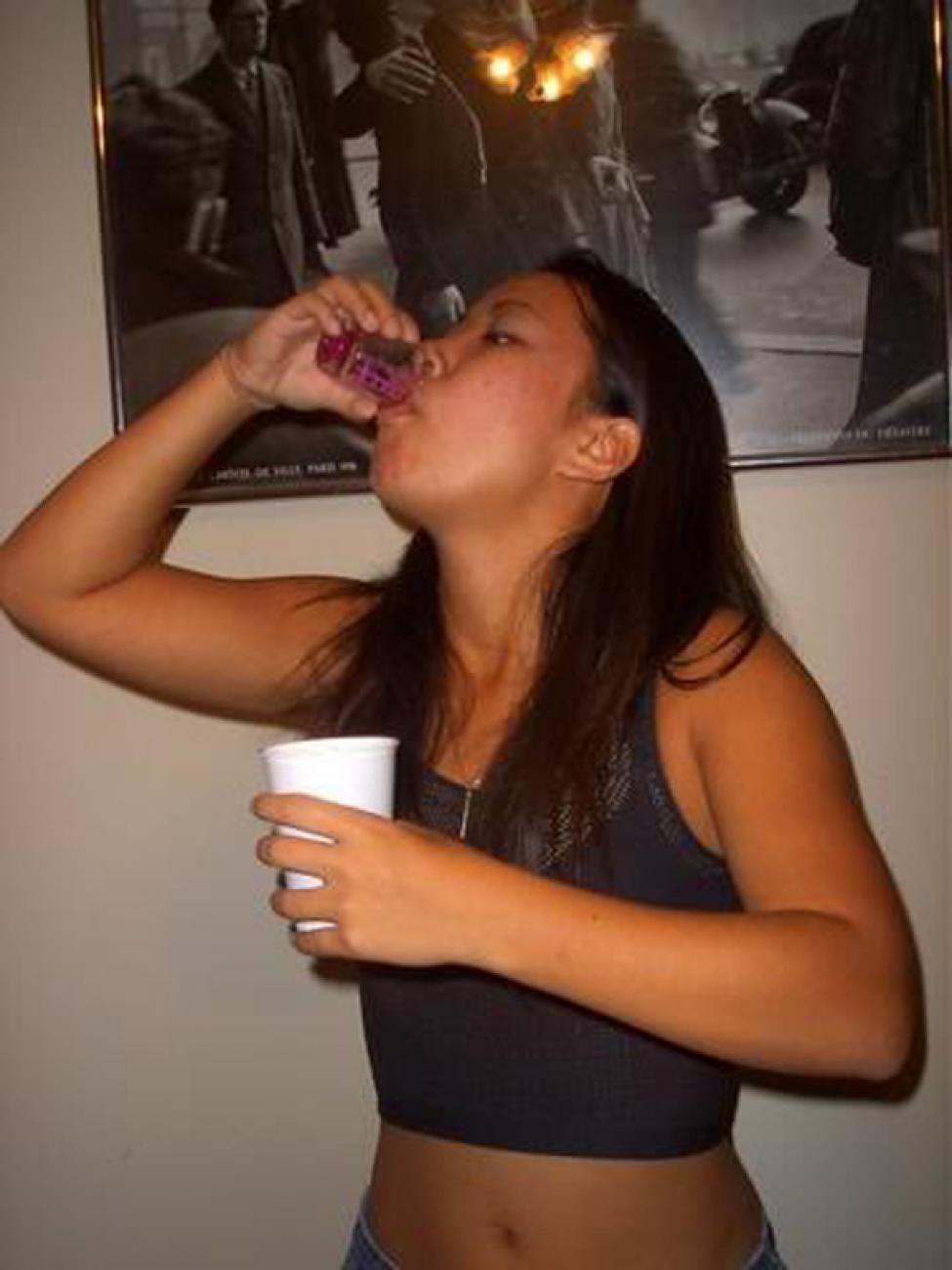 Pictures of an Asian GF who got trashed in her birthday bash #77129877