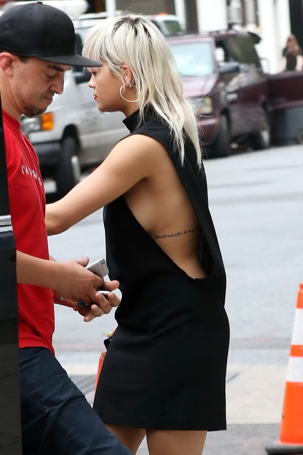 Rita Ora busty  braless showing side boob out in NYC #75160185