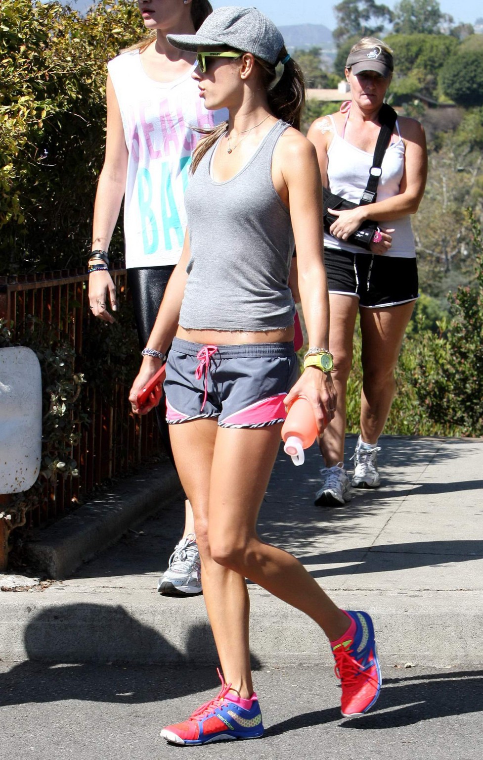 Alessandra Ambrosio and Ana Beatriz Barros stretching and hiking out in LA #75215761
