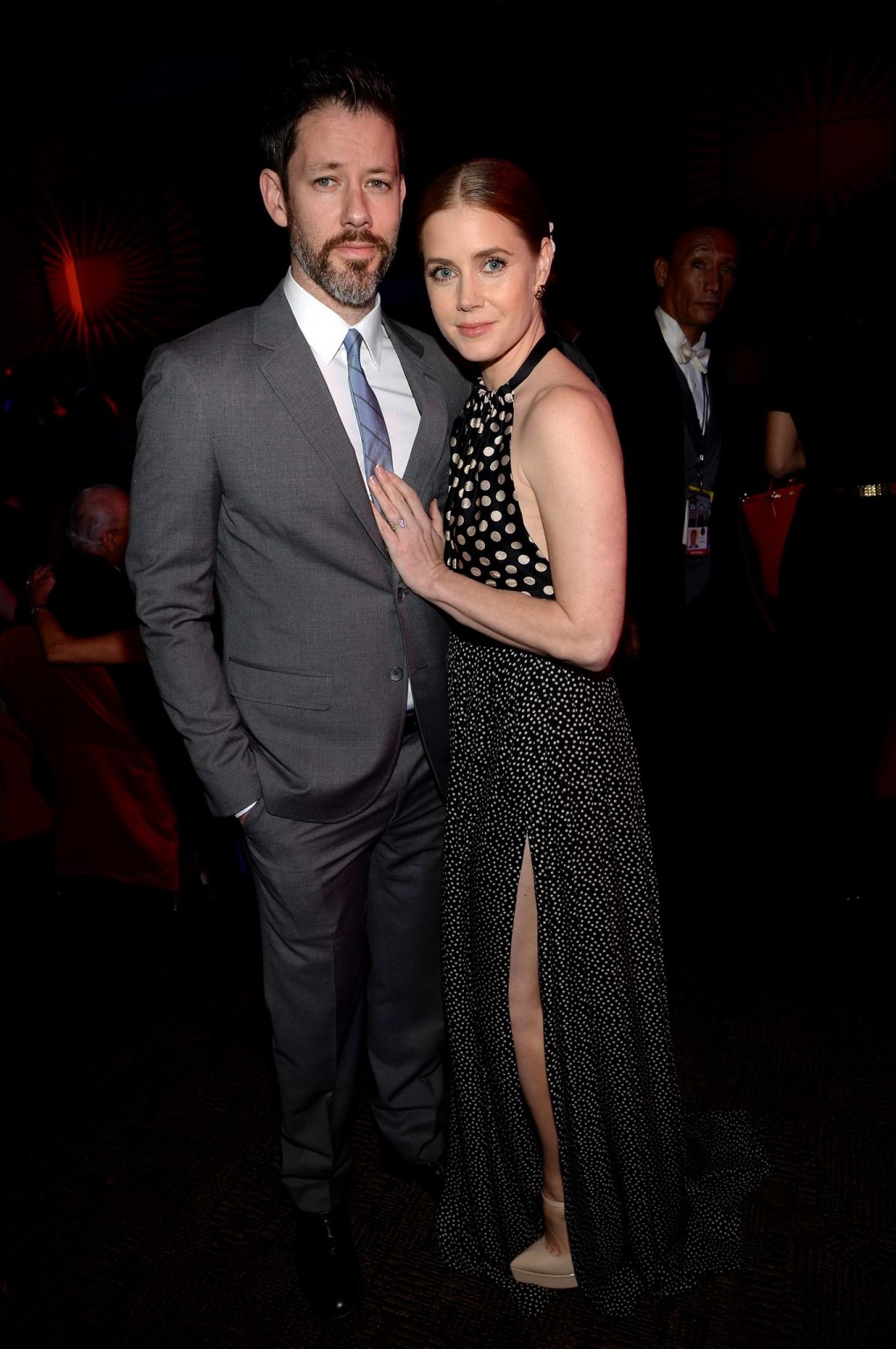 Amy adams, seins nus, portant une robe dos nu à pois lors de la 25e édition du palm springs i
 #75208188