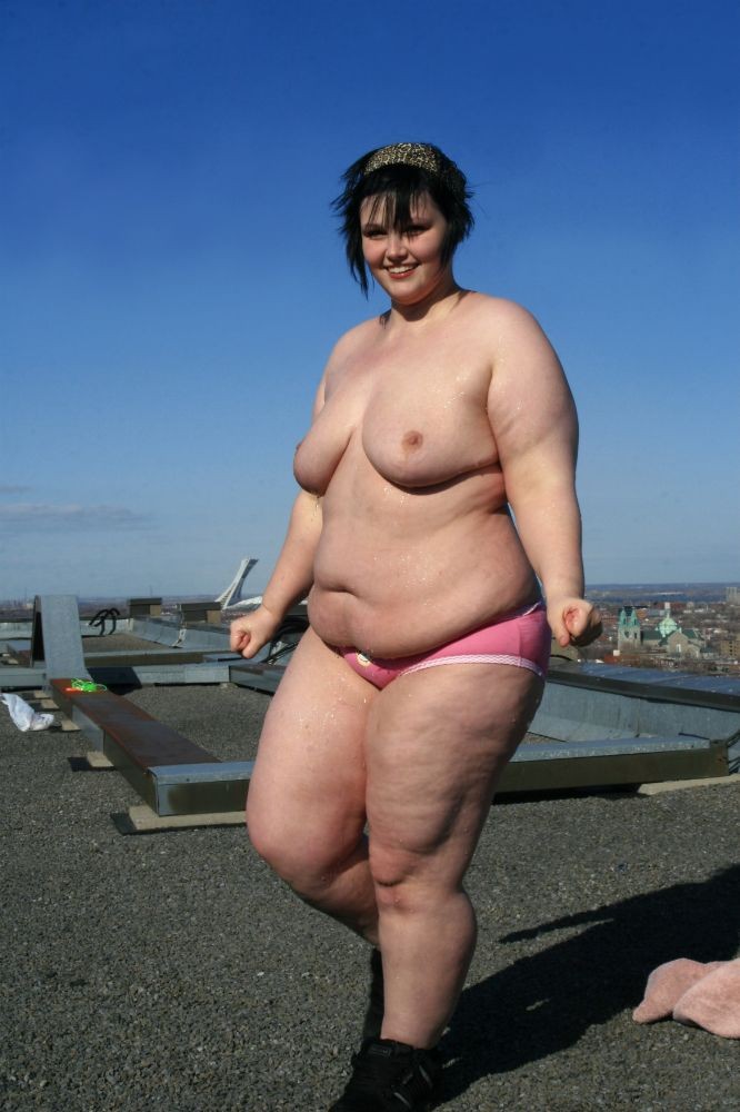 Sexy bbw chick playing with water #75524441