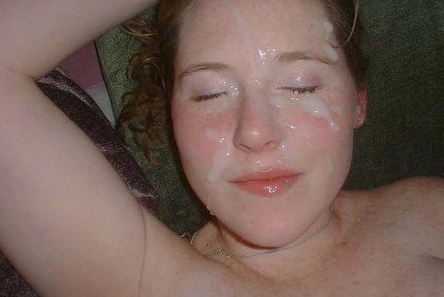 Real amateur girlfriends taking sticky facials #75882929