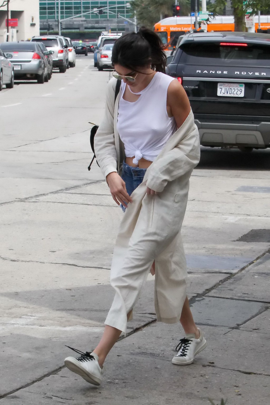 Kendall Jenner showing pokies and nipple piercing #75143951