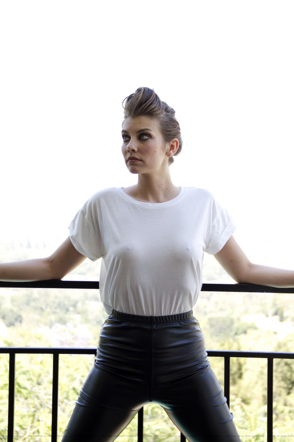 Lauren Cohan braless wearing various see through outfits for the Ladygunn Magazi #75215086