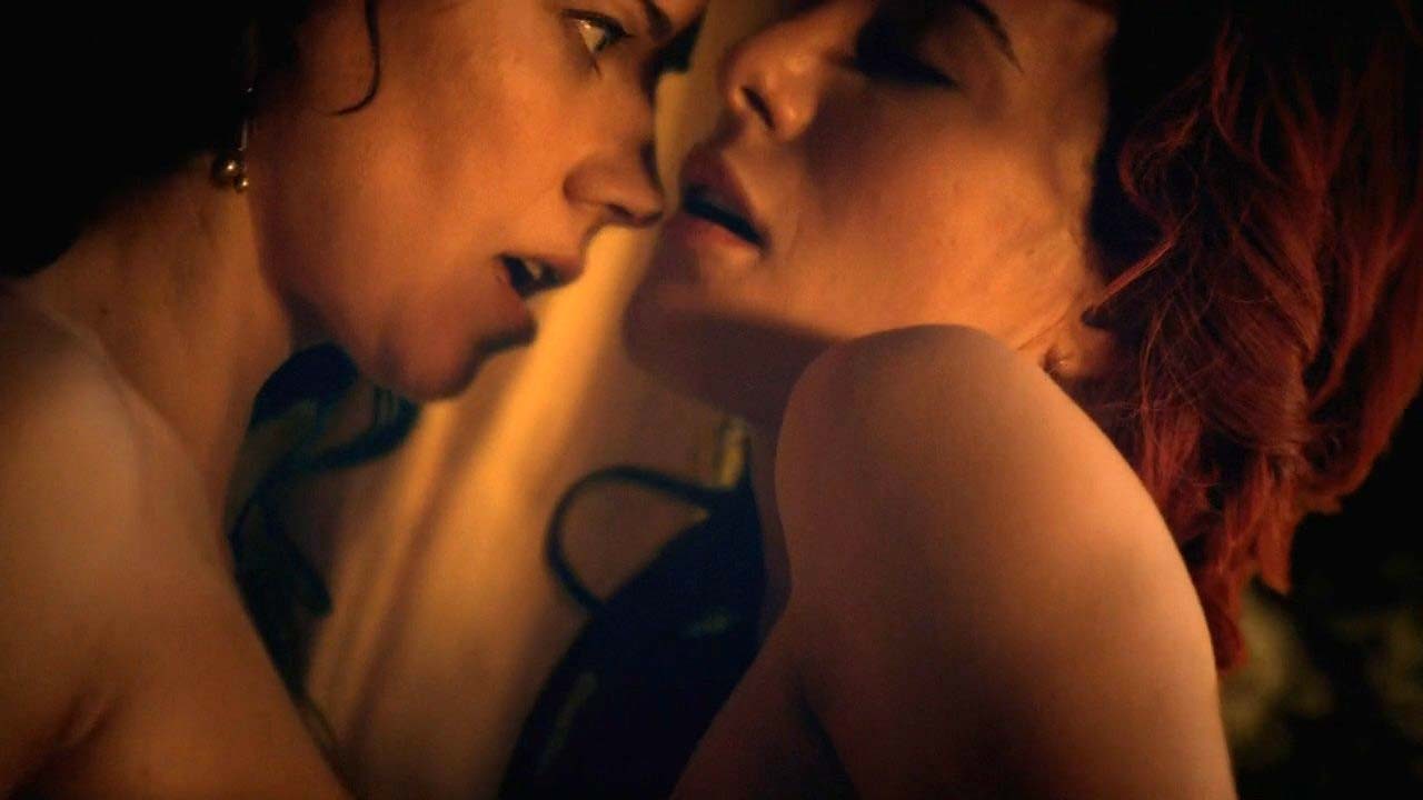 Lucy Lawless exposing her nice big boobs and lesbian sex scene from her movie #75320048