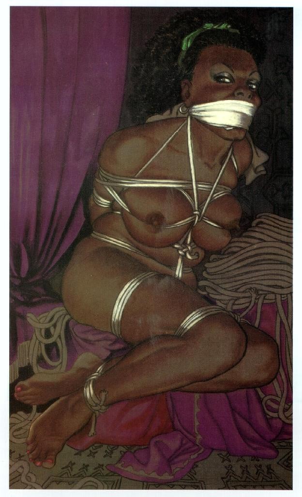 Voluptuosa lesbiana bondage cuerda femenina atado para el sexo obras de arte
 #69639505