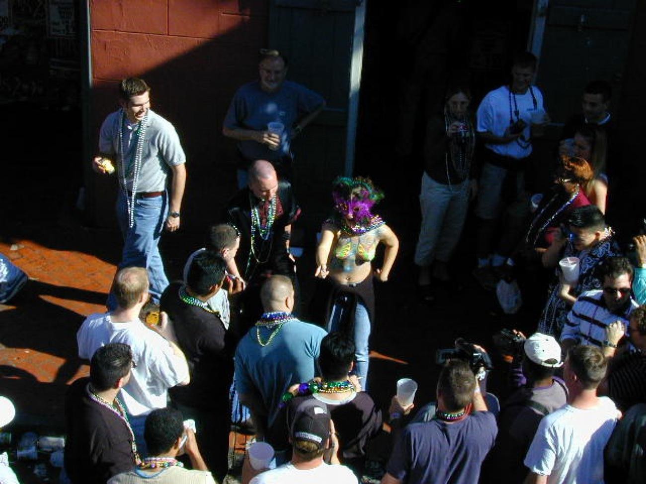 Drunk chicks showing tits and getting photographed at mardigras #77133066