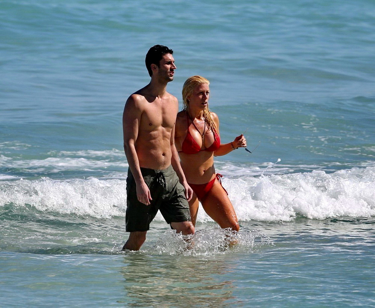 Jill Martin showing off her curvy bikini body on a beach in Miami #75204647