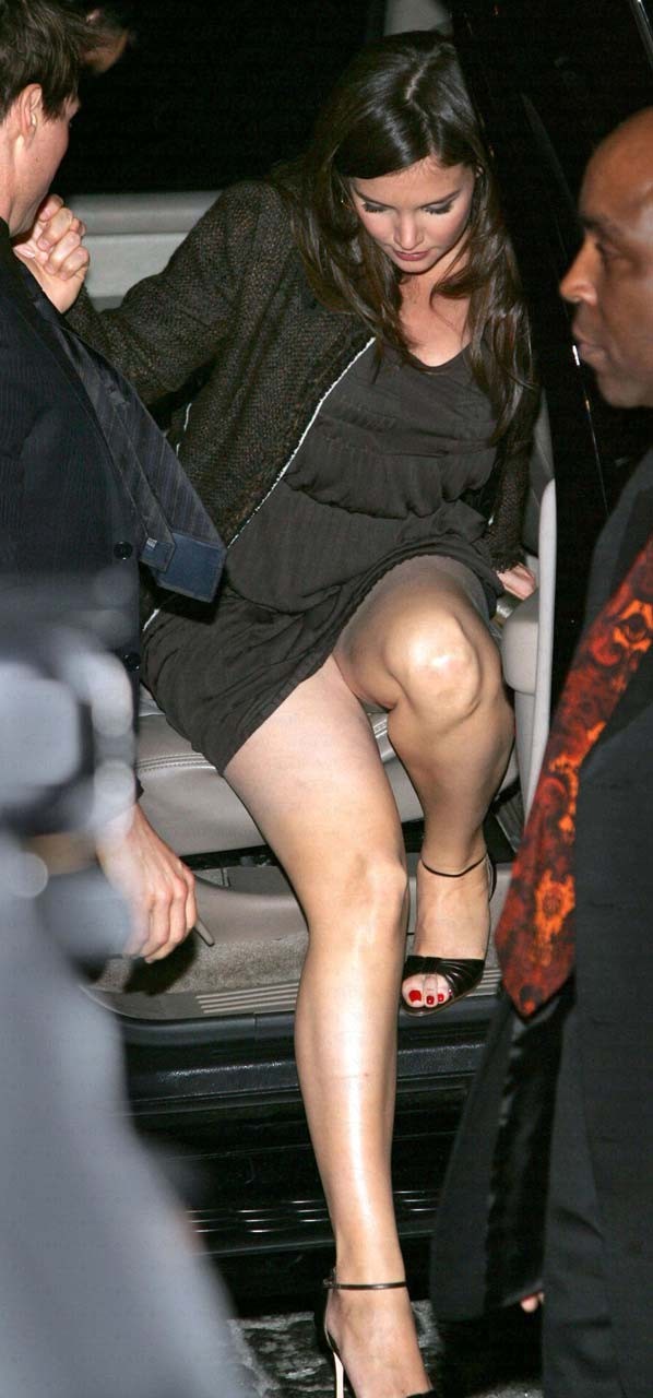 Katie Holmes flashing her panties upskirt in car and topless #75319714