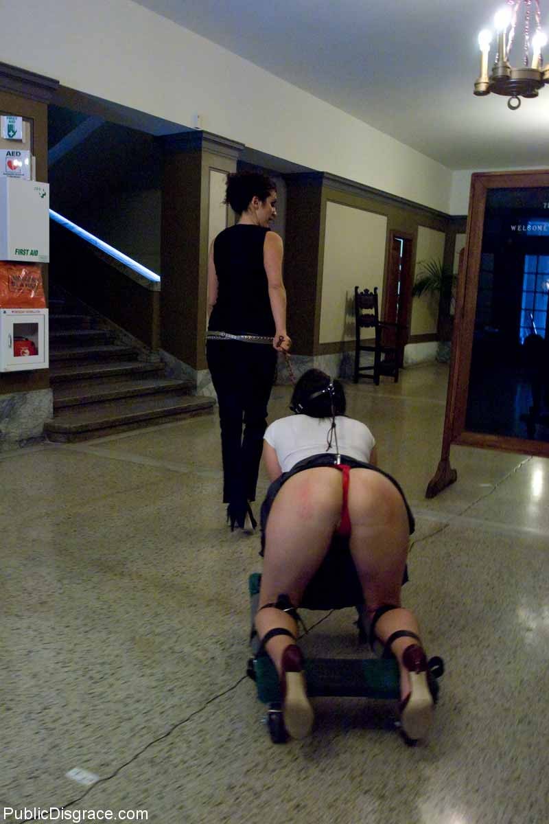 Public bondage with a hot chick and kinky outdoor disgrace #72194126