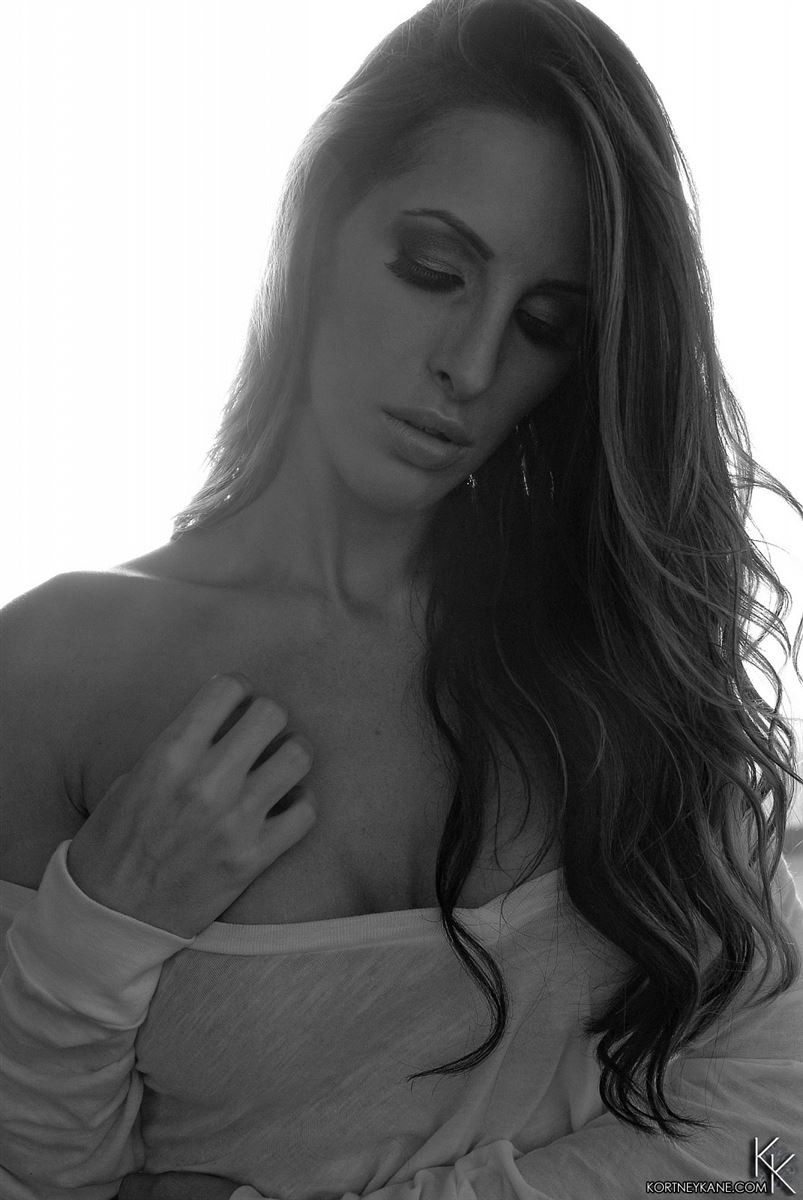 Kortney Kane poses in black and white glamour photos #74713039