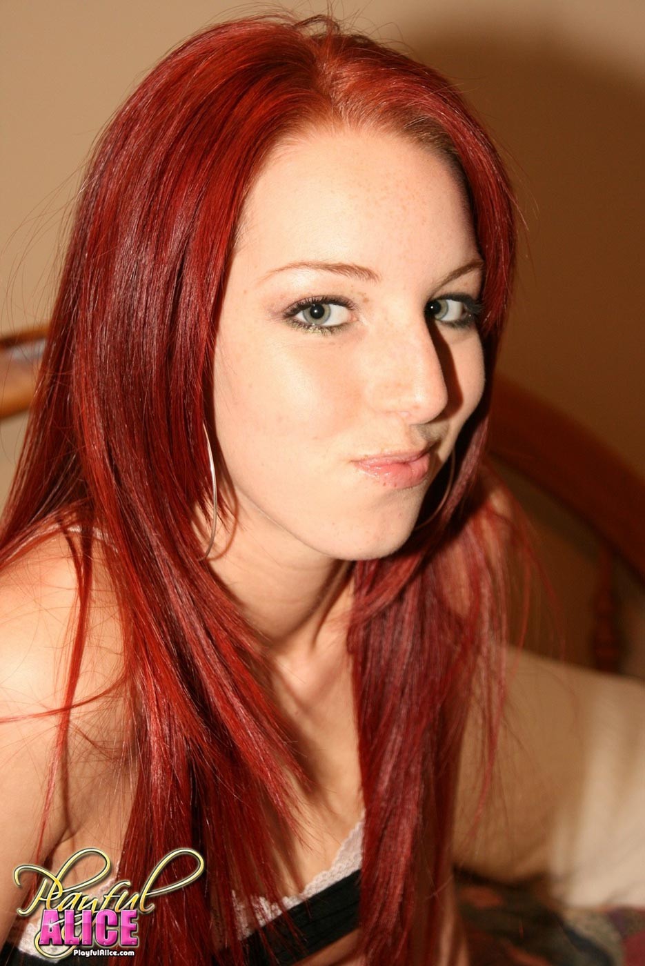 Skinny redhead teen in bed #78313518