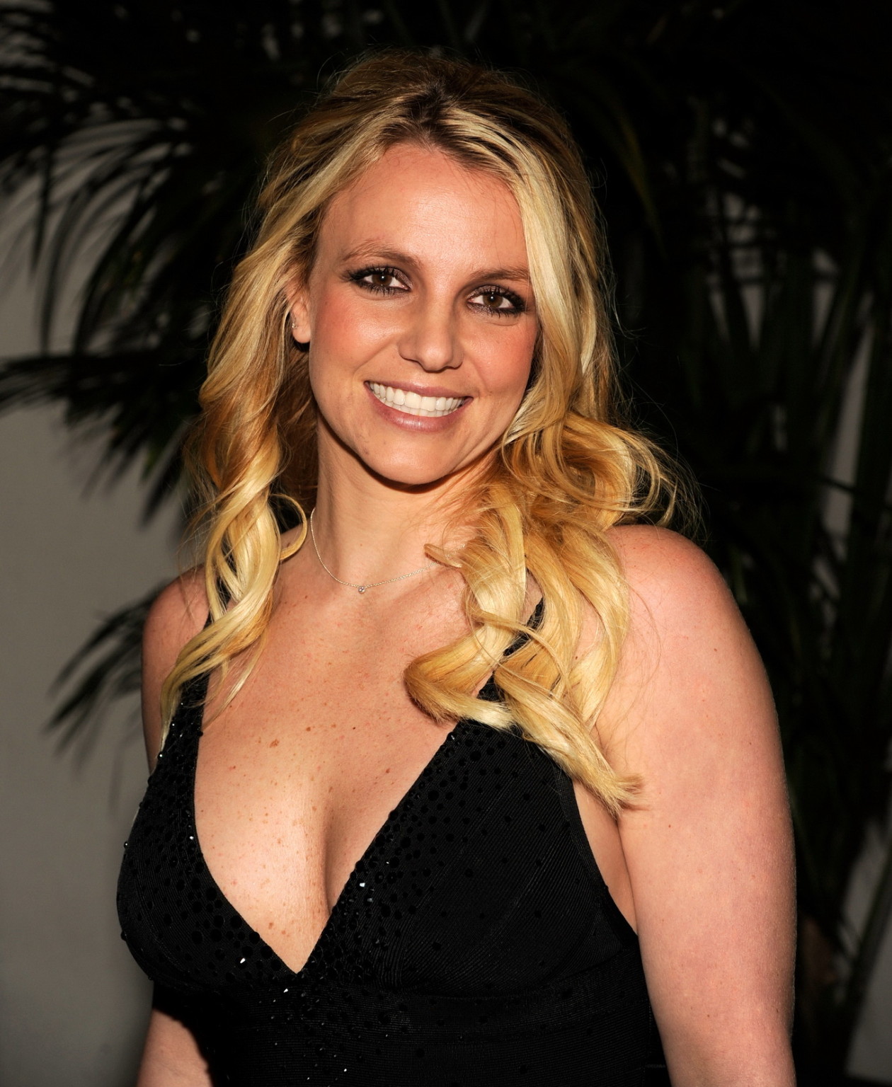 Britney Spears braless wearing sexy black dress at Clive Davis and the Recording #75274097