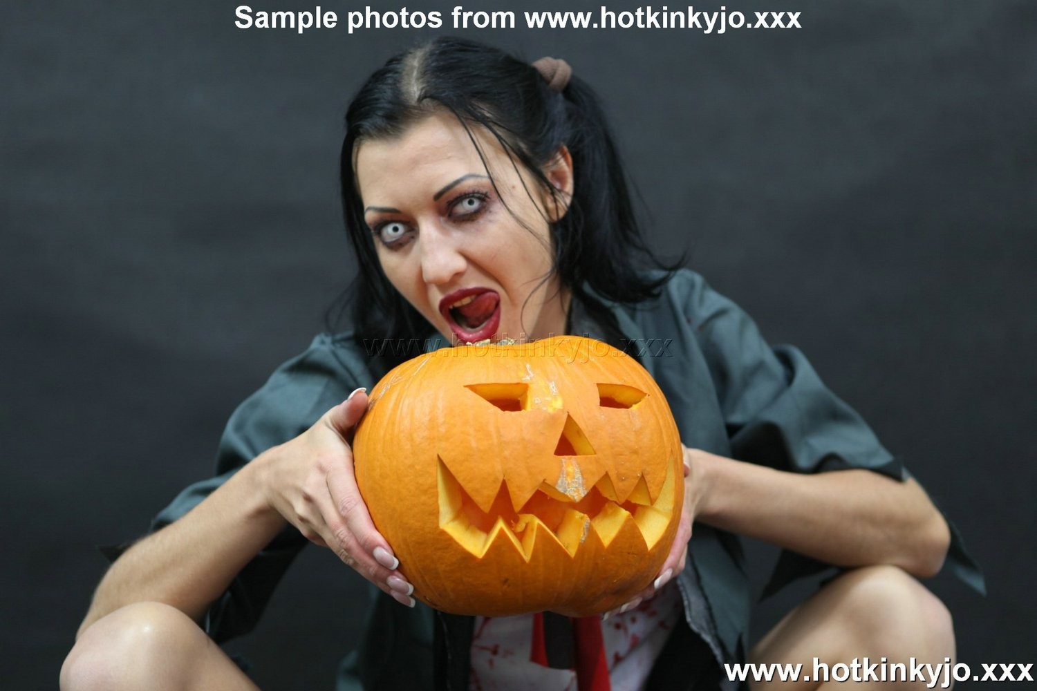 HotKinkyJo in halloween costume inserts toy into ass #68665512