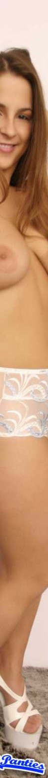 Jasmine white lace sheer panties #72639491