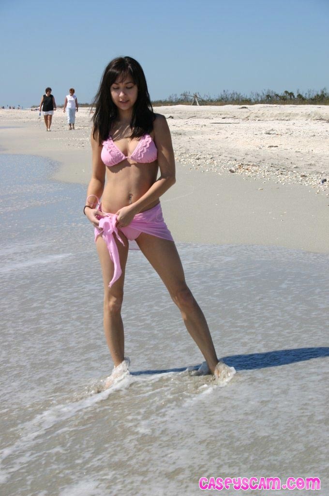 Big boob asian teen in bikini at beach #70006357