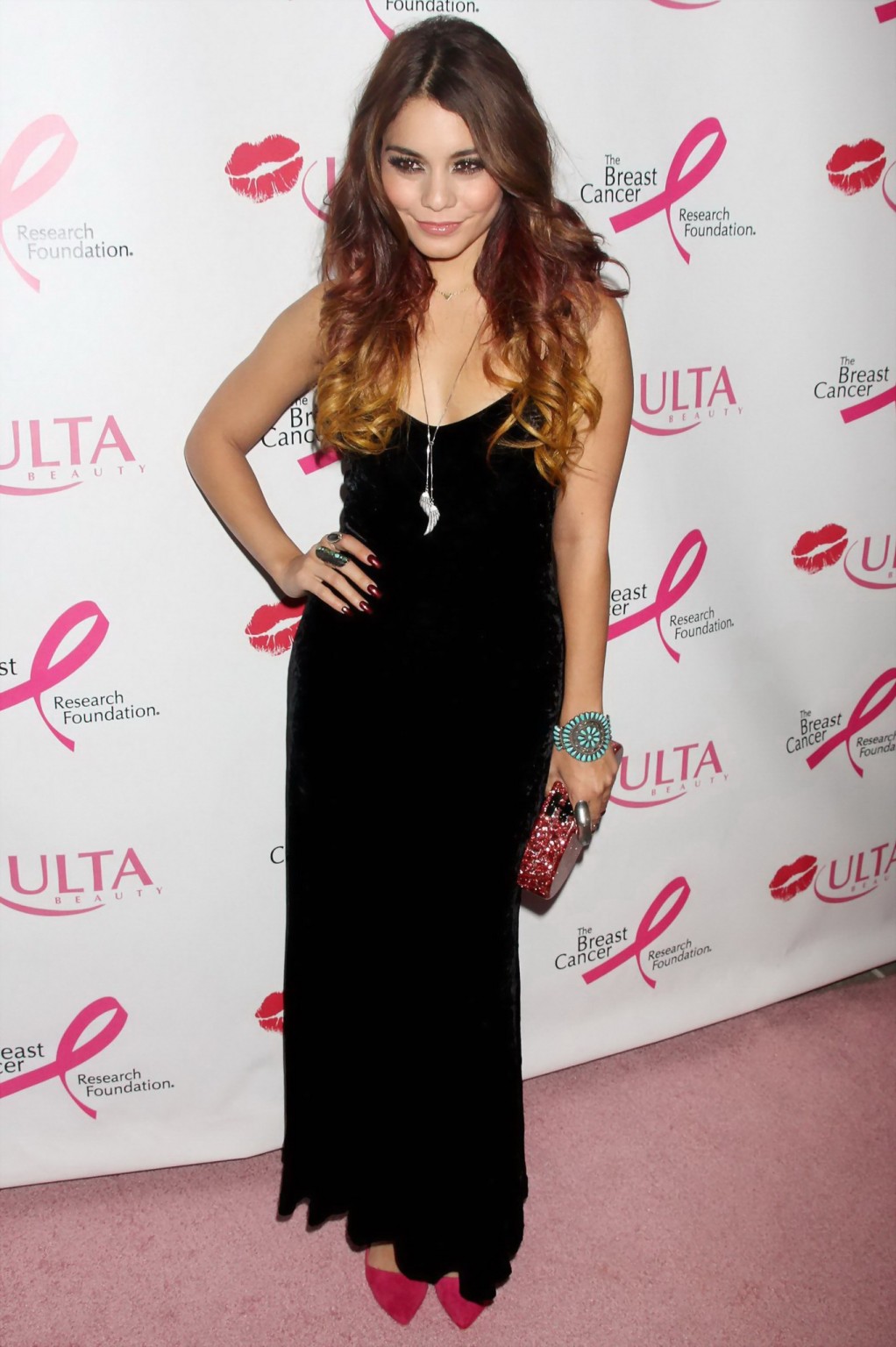 Vanessa Hudgens showing big cleavage in a tight black dress at 2013 ULTA Beauty  #75216912