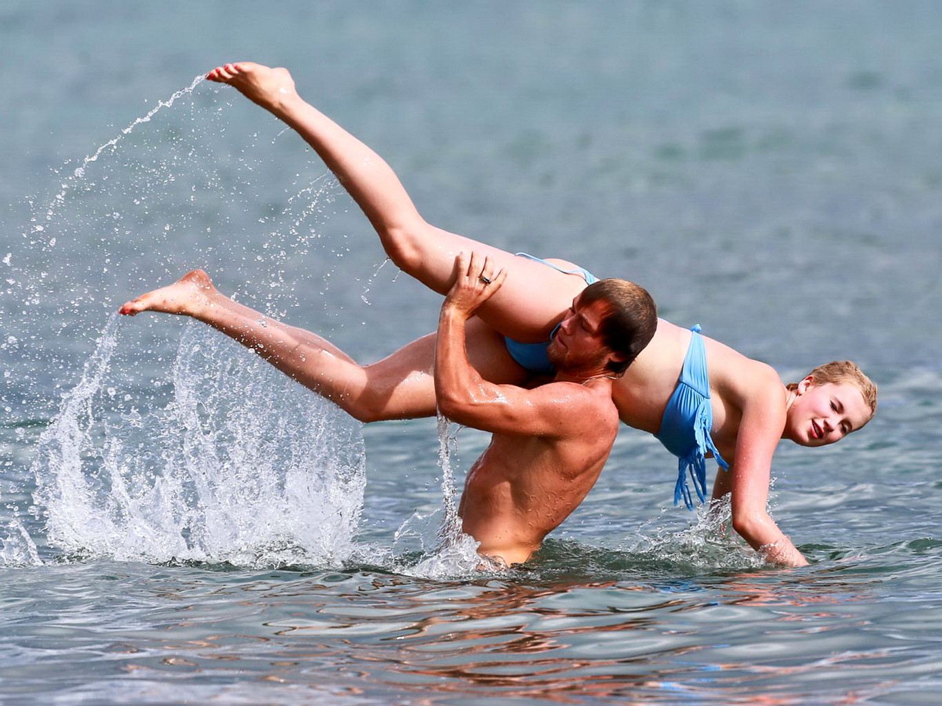 Ireland Baldwin nip slip wearing a tube bikini on a Hawaiian beach #75229050