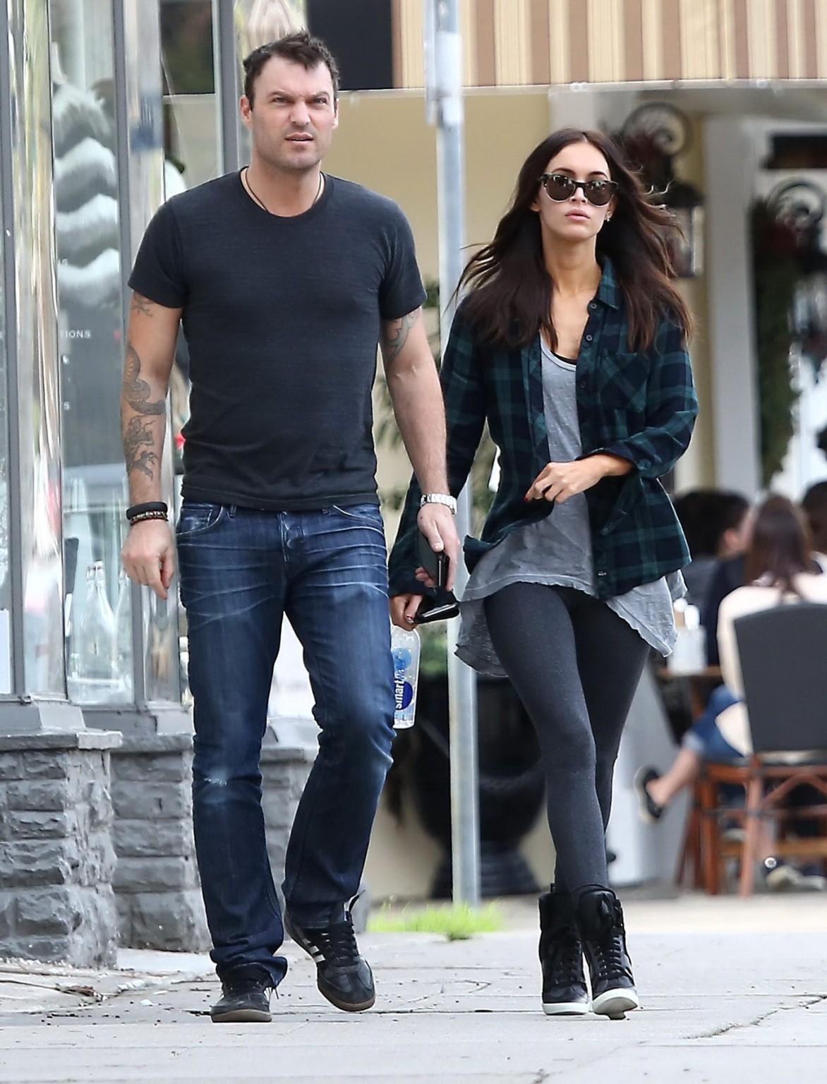 Megan Fox leggy wearing gray tights out in LA #75178385
