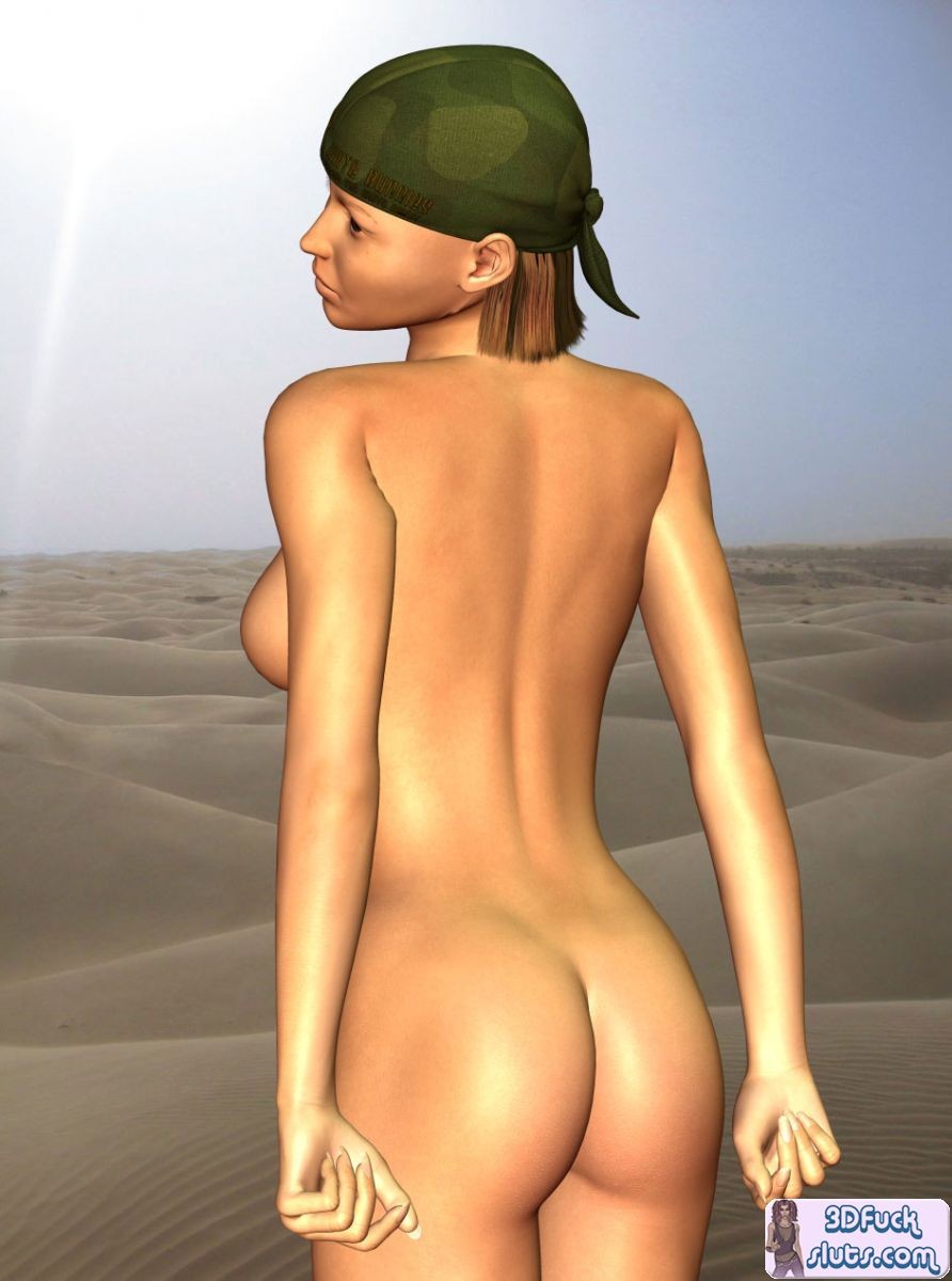 Sexy toon babe in camo #69337660