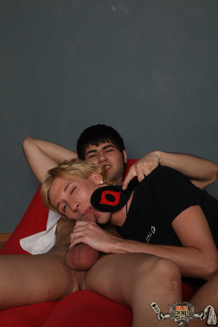 Blond ass of a sub homo gets spanked until it's all red #76927181