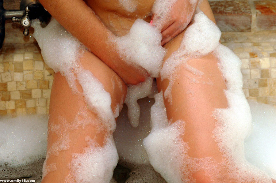 Teen girl emily takes a bubble bath #67387823