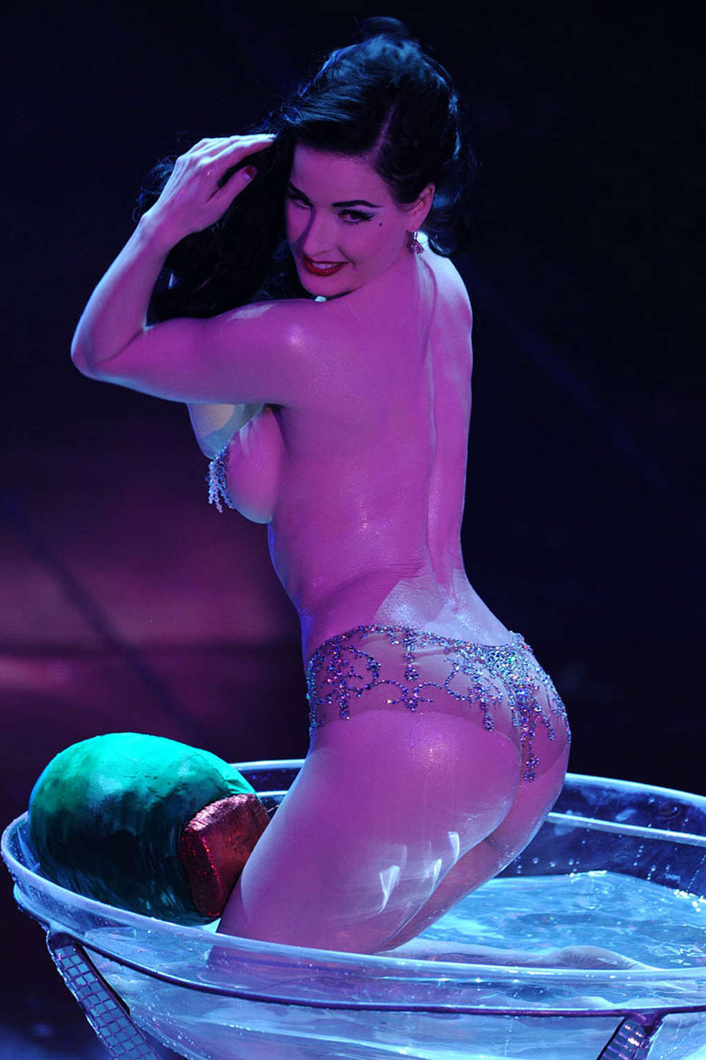 Dita Von Teese showing her amazing sexy ass and huge boobs #75359206