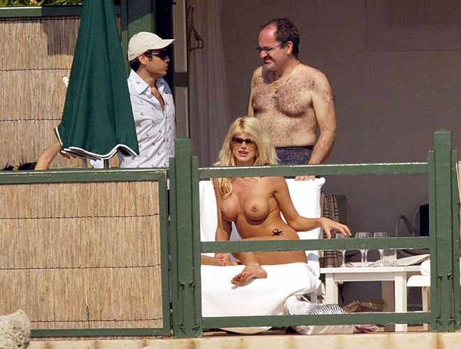 Victoria Silvstedt pussy exposed and topless paparazzi pictures #75440248