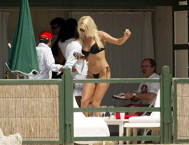 Victoria Silvstedt pussy exposed and topless paparazzi pictures #75440266