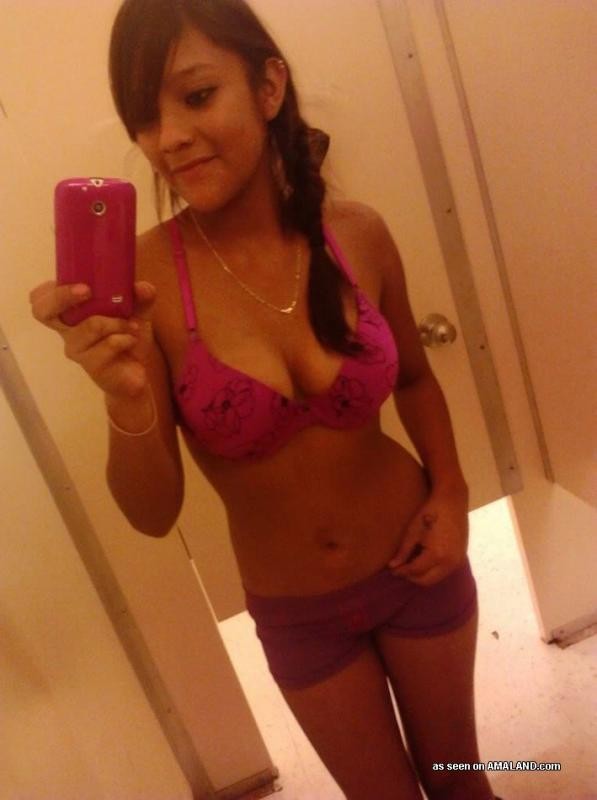 Busty Mexican cutie showing her juggs while camwhoring #77028548