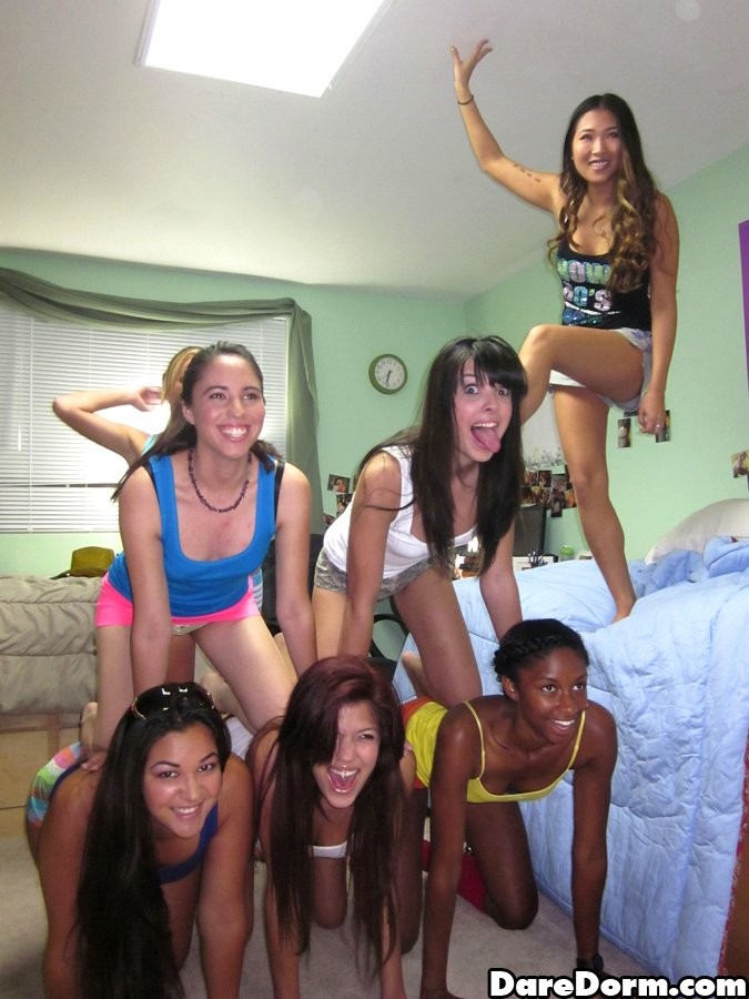 Girls sleep over party turns in to full blow orgy at dorm room #67081133