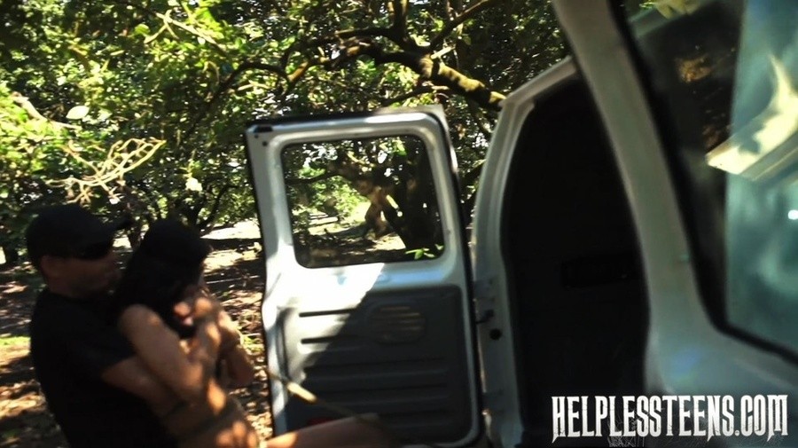 セクシーなティーンのヒッチハイカーが森の中で縛られて犯される
 #71866288