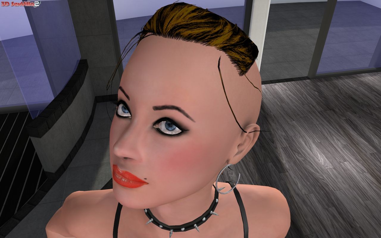 3d animated punk babe has fun alone #69352741