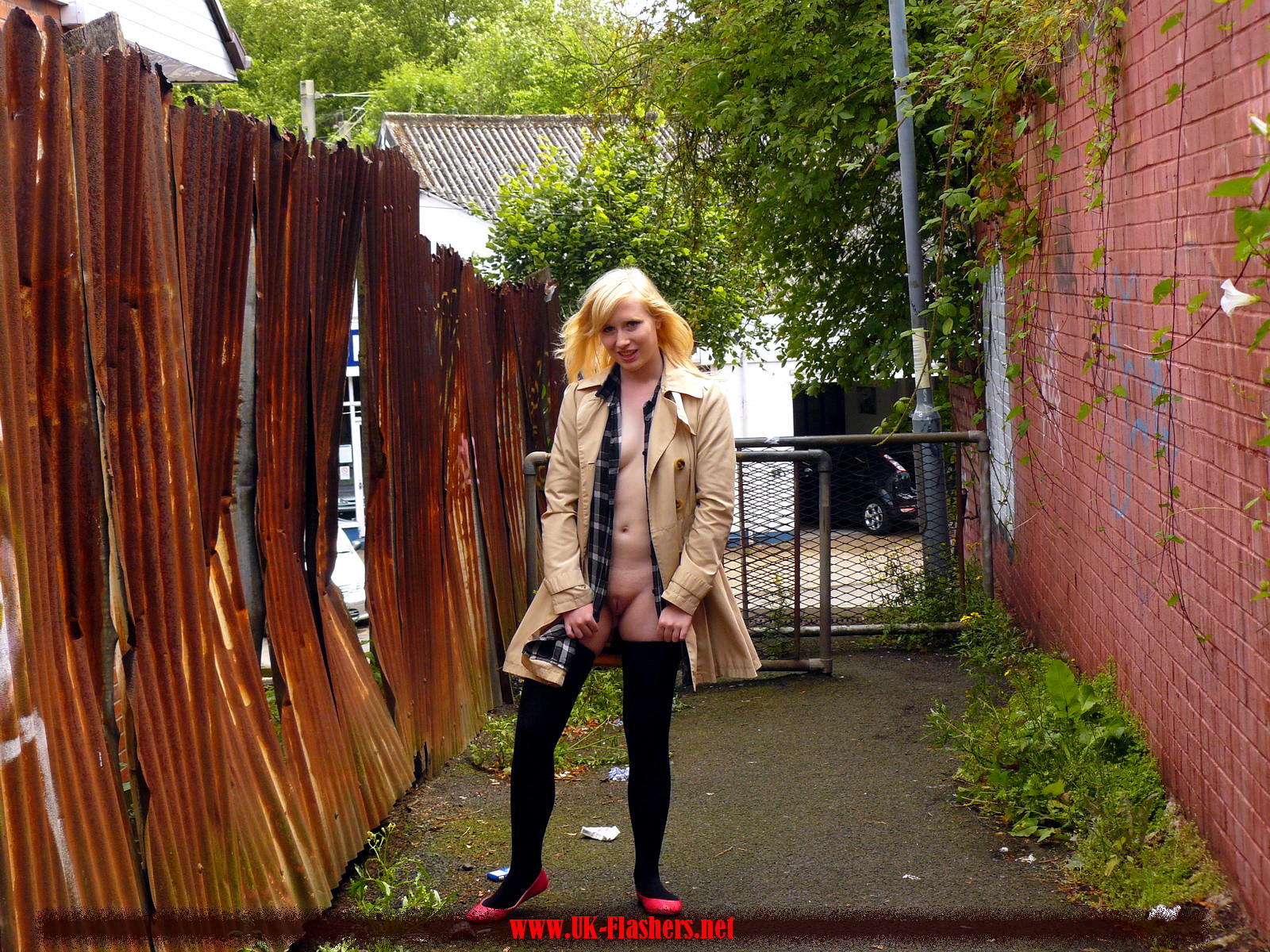 Flashing blonde british babe Satine Spark in public nudity #71038122