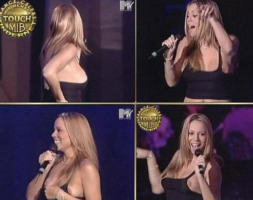 Mariah Carey looking sexy in yellow mini skirt pictures #75442462