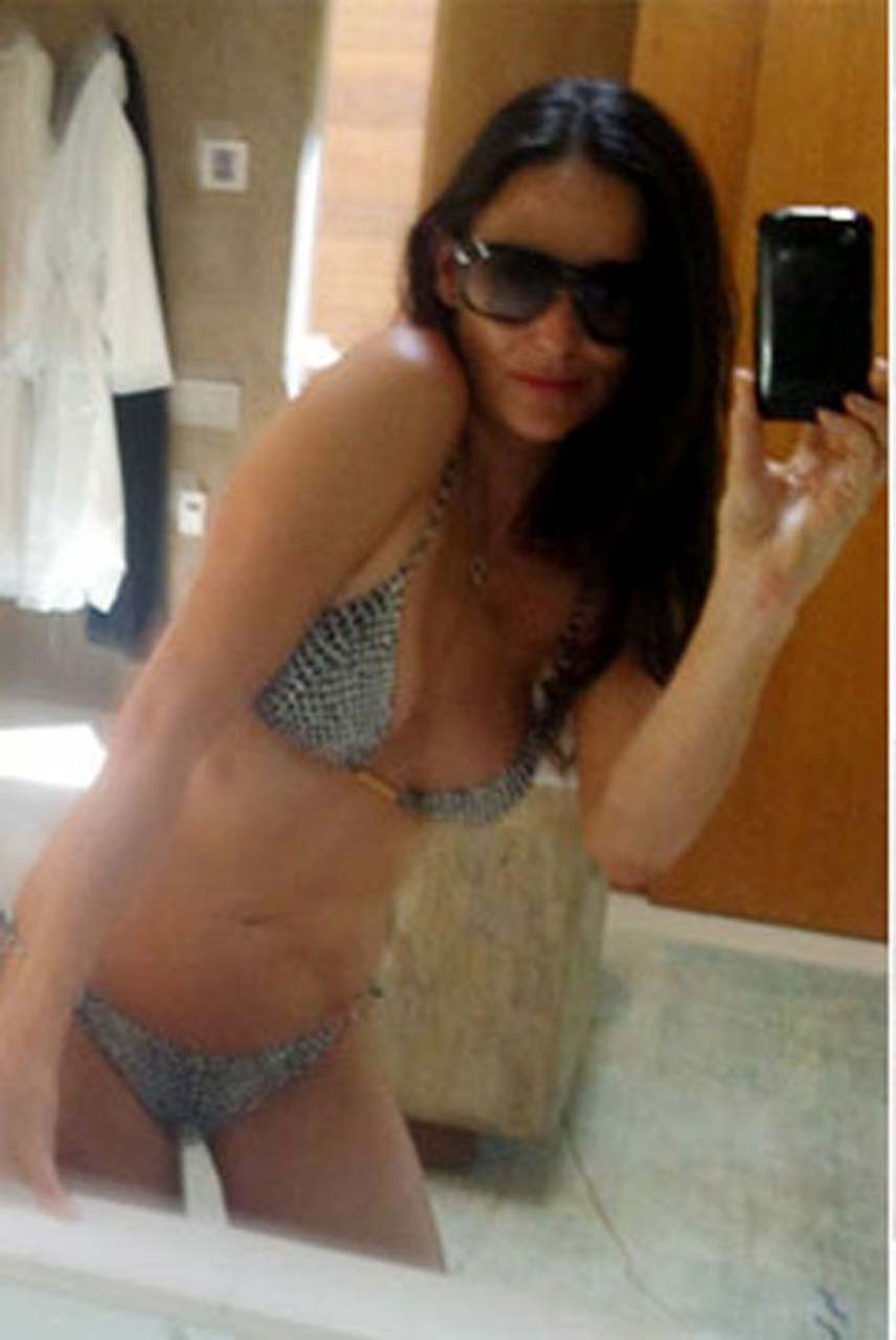 Demi Moore leggy in mini skirt and posing in lingerie and exposing her huge boob #75324616