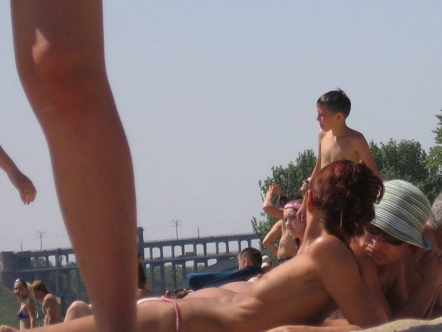 Lovely teens bare their bodies at a nudist beach #72257220