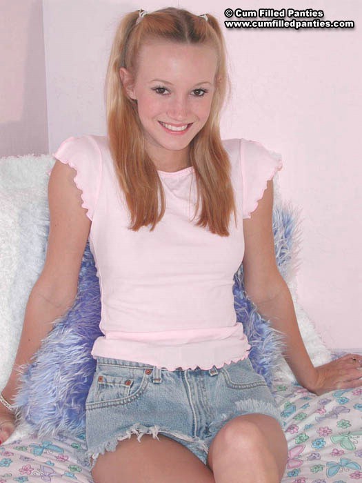 Teen shows her cum stained panties
 #78666148