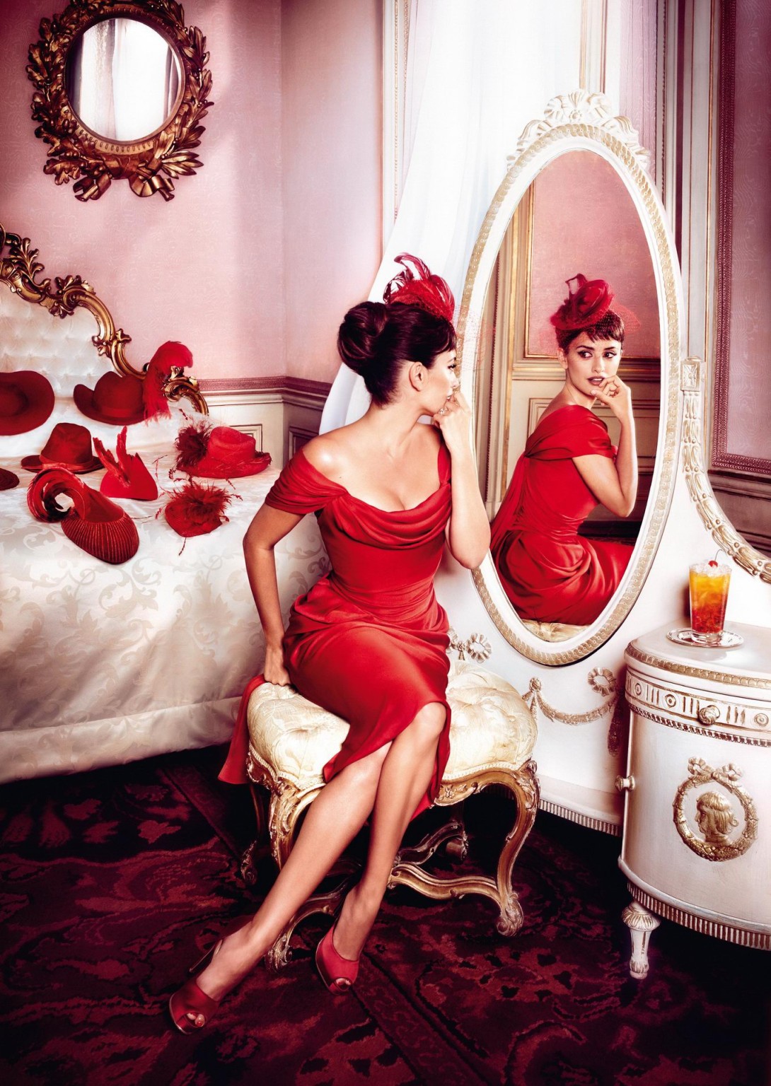 Penelope Cruz busty in red hot 2013 Campari calendar photoshoot #75247810