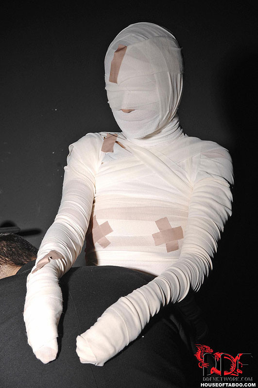 Leyla black girl mummified, fingered &amp; spanked
 #70140407