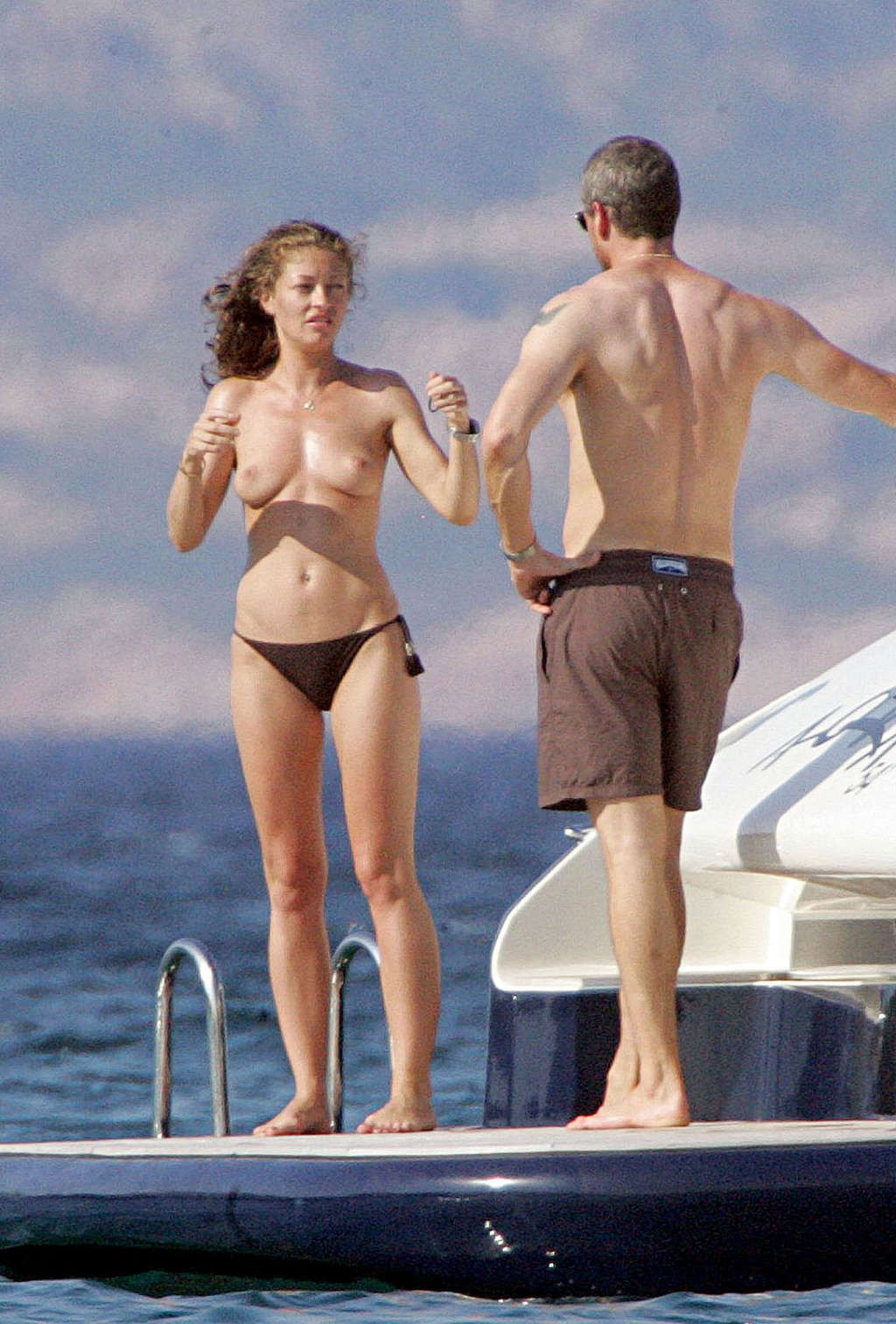 Rebecca Gayheart showing her nice tits on yacht paparazzi pictures #75359212
