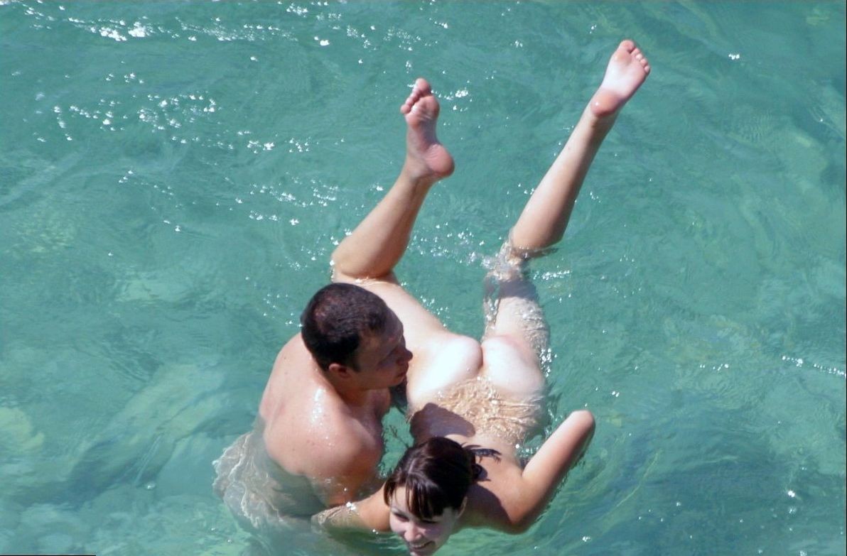 Magnificent brunette nudist babe performs in the water #72252694