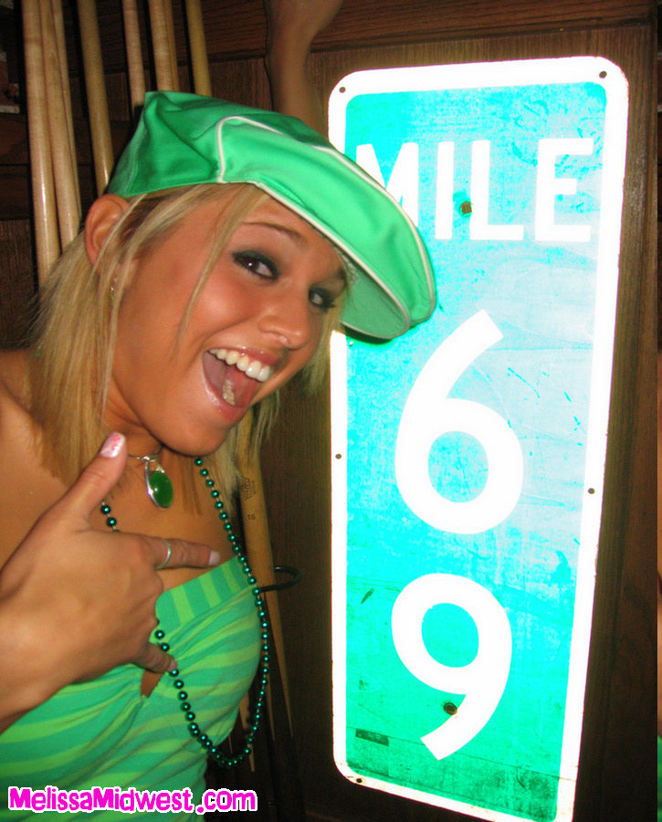 Melissa Midwest out at the bars for St Patricks Day #67534265