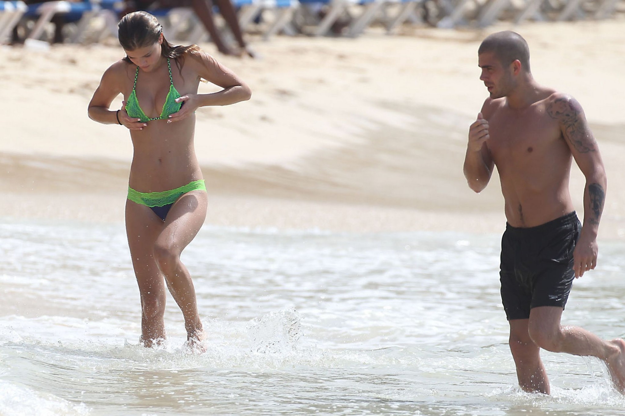 Nina Agdal showing off her bikini body on a beach in Barbados #75212506