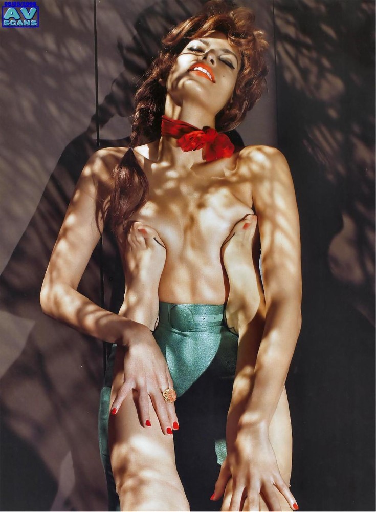 Eva mendez nude tits topless posing nipple slips and transparent top
 #75190065