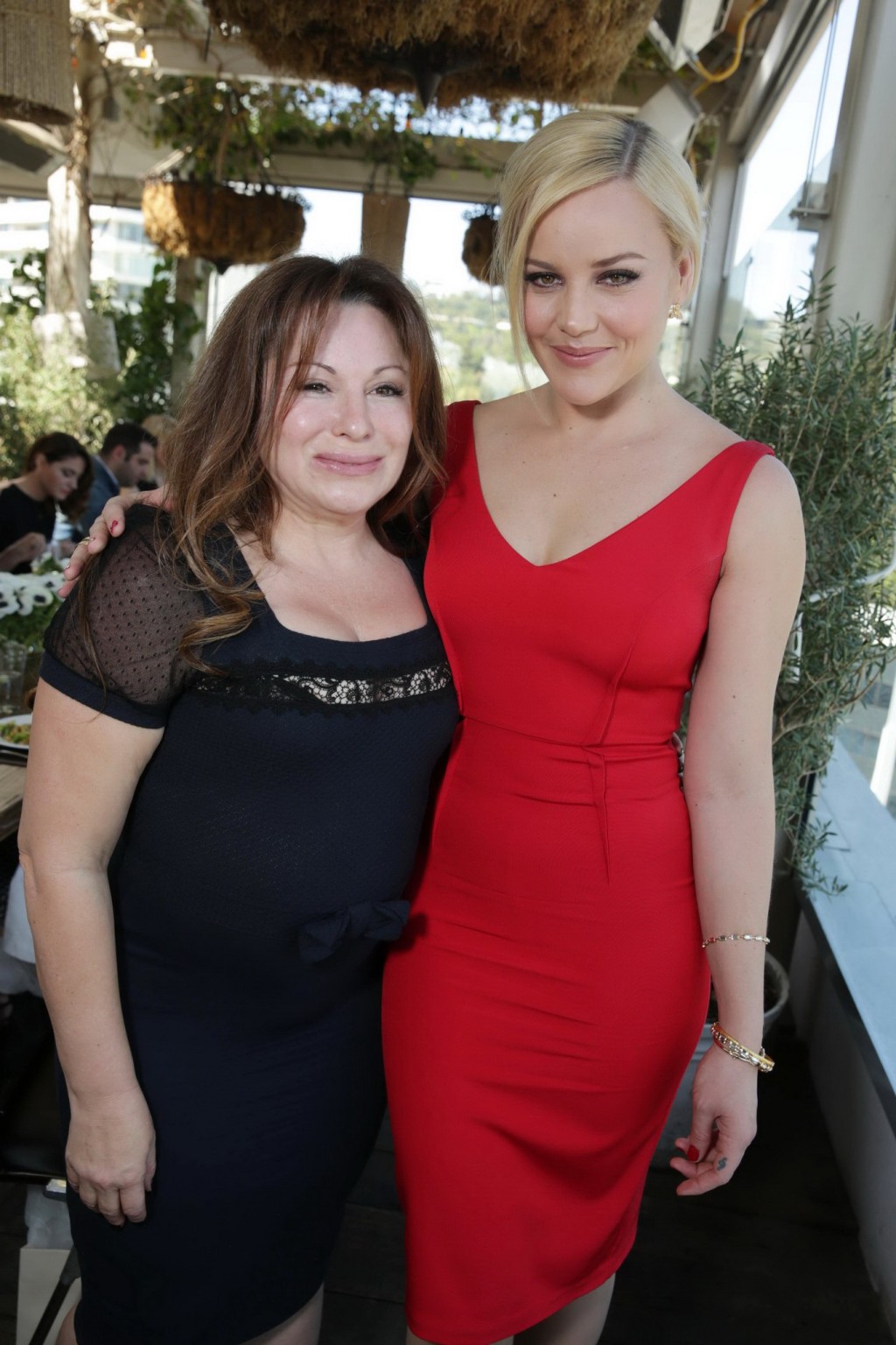 Abbie Cornish showing big cleavage in a hot red low cut dress at 2nd Annual 25 M #75238512