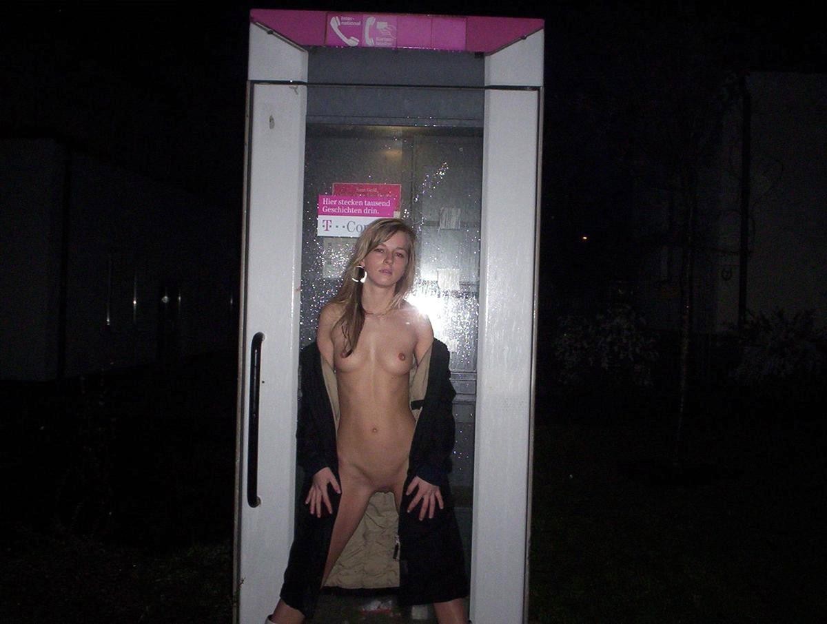 Amateur blonde girlfriend posing naked outdoor #73893516