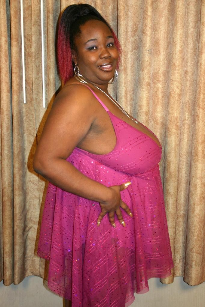 Horny ebony bbw loves to tease and posed while playimh with her busty tits #71863137